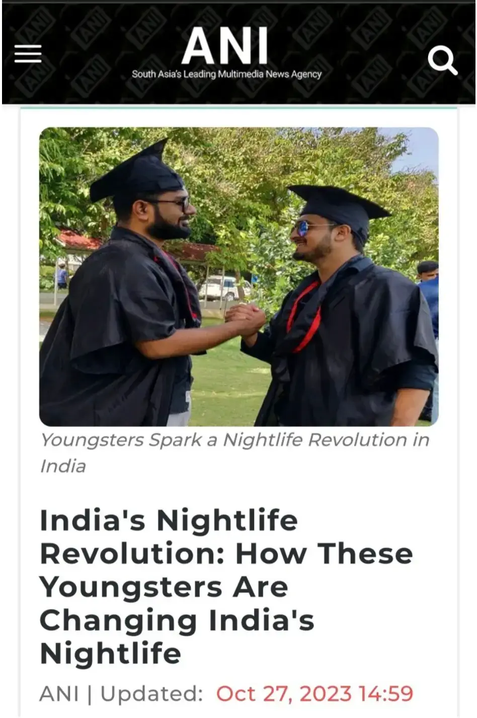 ANI article showcasing the ZillOut feature