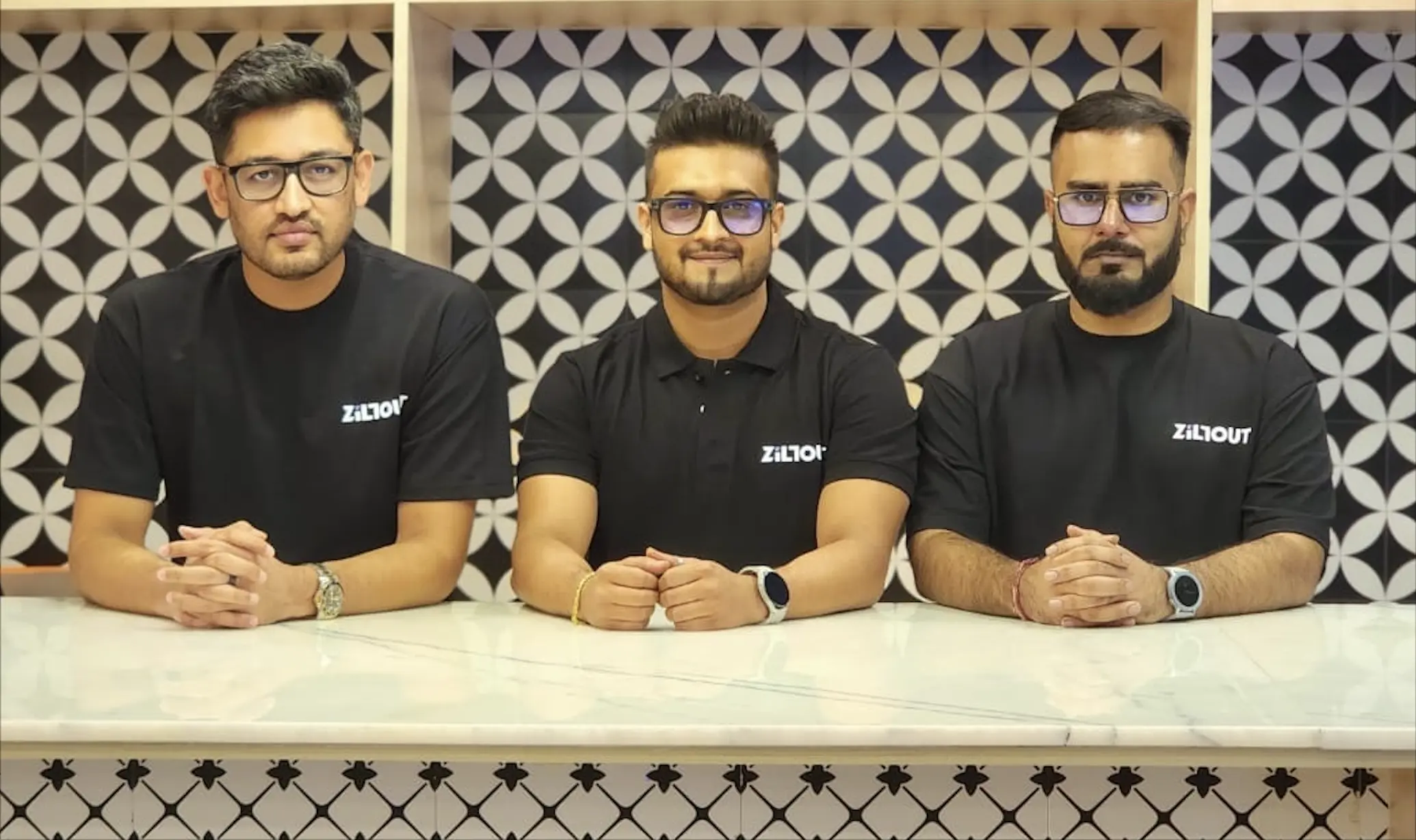 Founders of ZillOut taking a mirror selfie